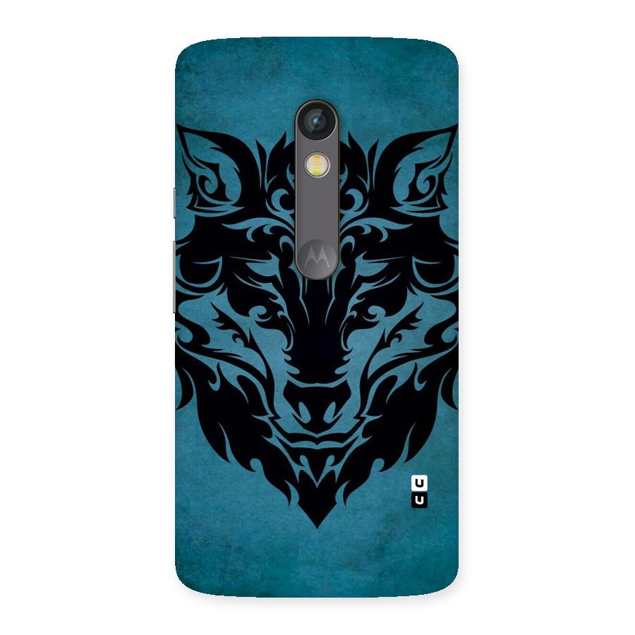 Black Artistic Wolf Back Case for Moto X Play