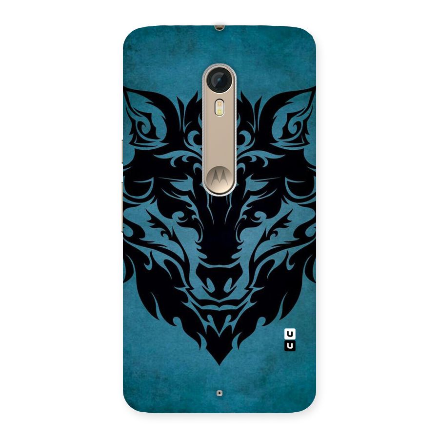 Black Artistic Wolf Back Case for Motorola Moto X Style