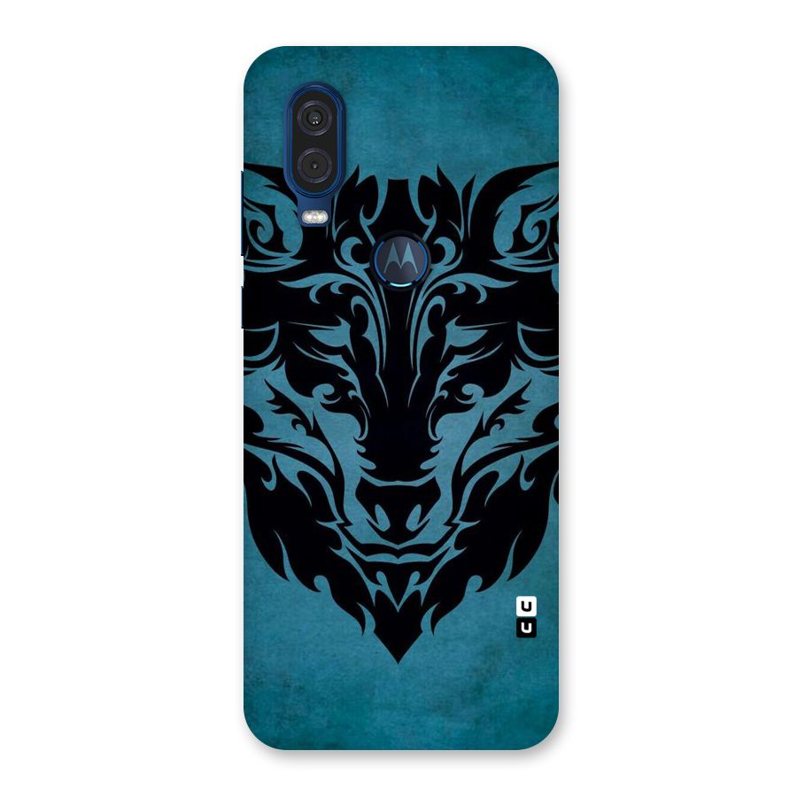Black Artistic Wolf Back Case for Motorola One Vision