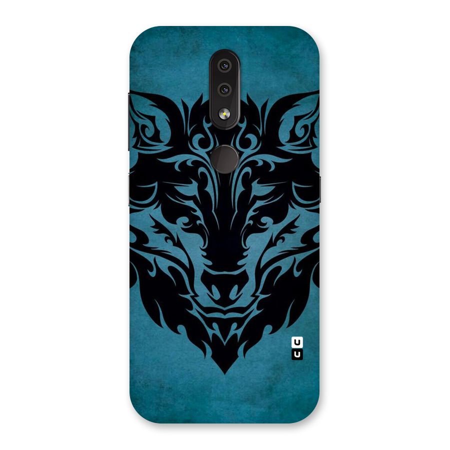 Black Artistic Wolf Back Case for Nokia 4.2