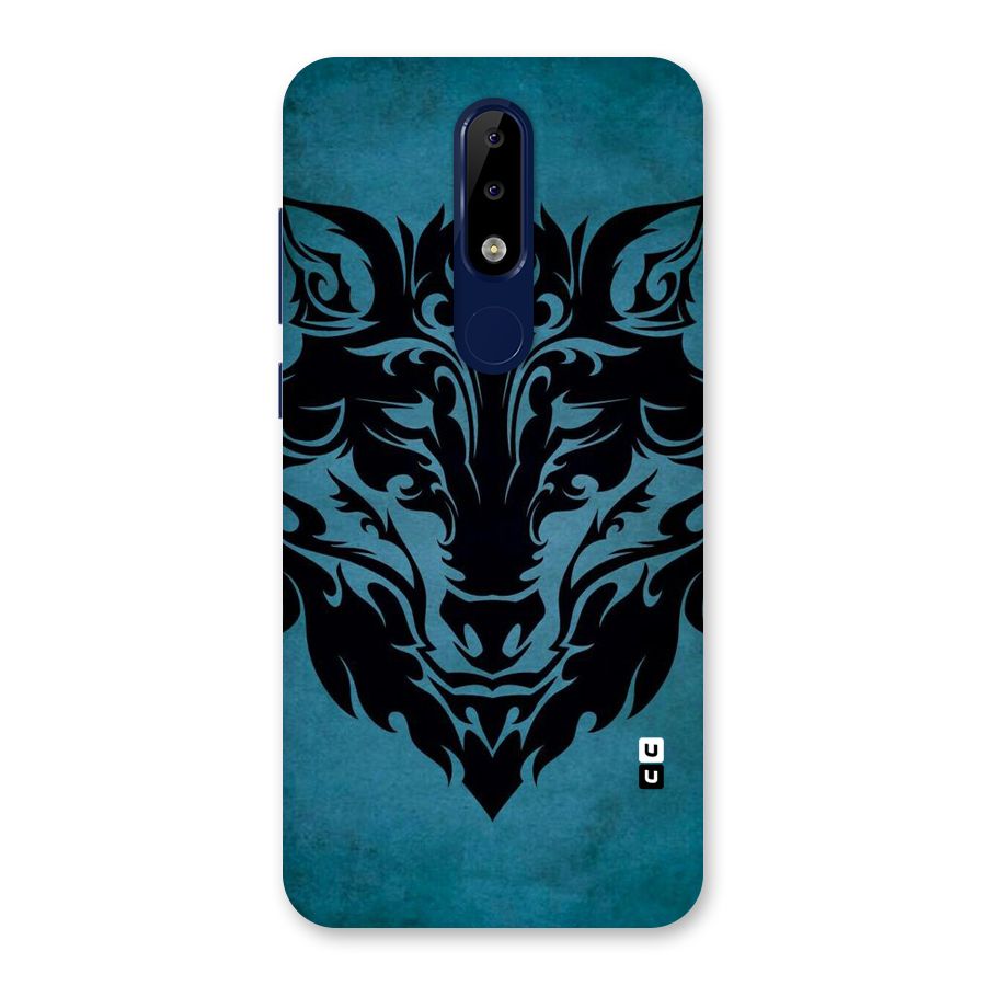 Black Artistic Wolf Back Case for Nokia 5.1 Plus