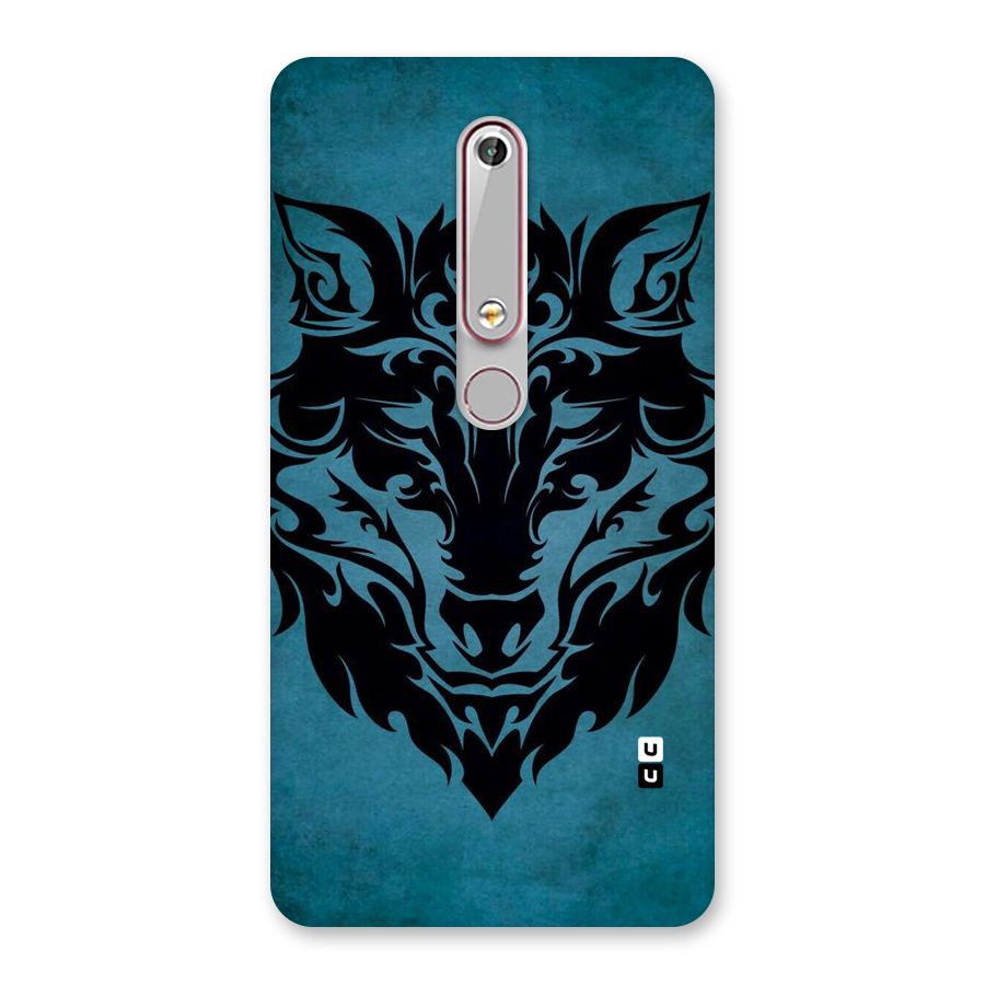 Black Artistic Wolf Back Case for Nokia 6.1