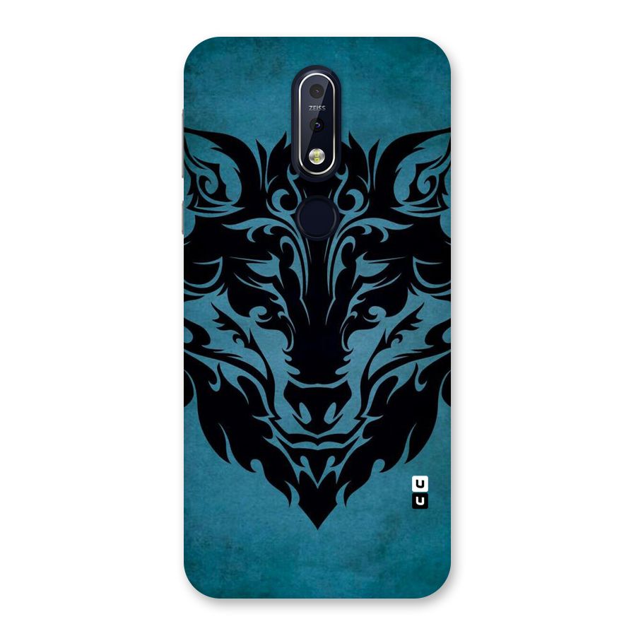 Black Artistic Wolf Back Case for Nokia 7.1