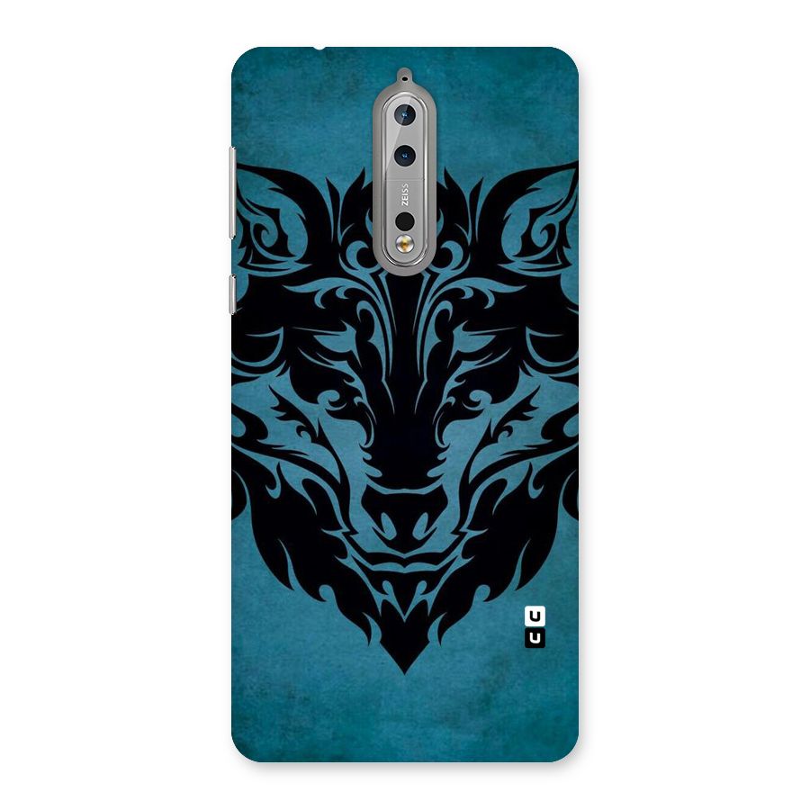 Black Artistic Wolf Back Case for Nokia 8