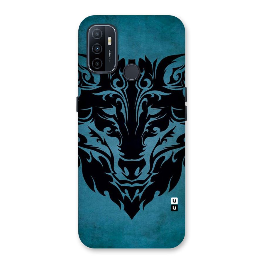 Black Artistic Wolf Back Case for Oppo A32