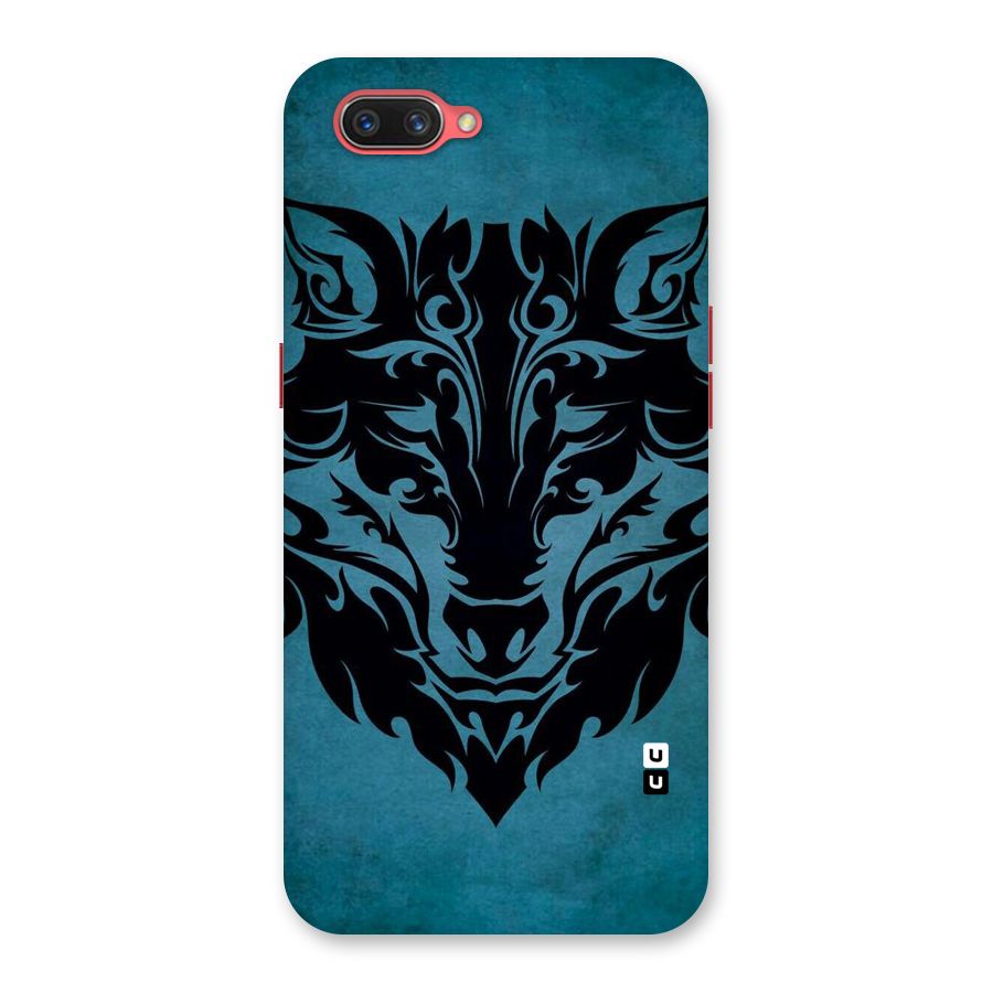 Black Artistic Wolf Back Case for Oppo A3s