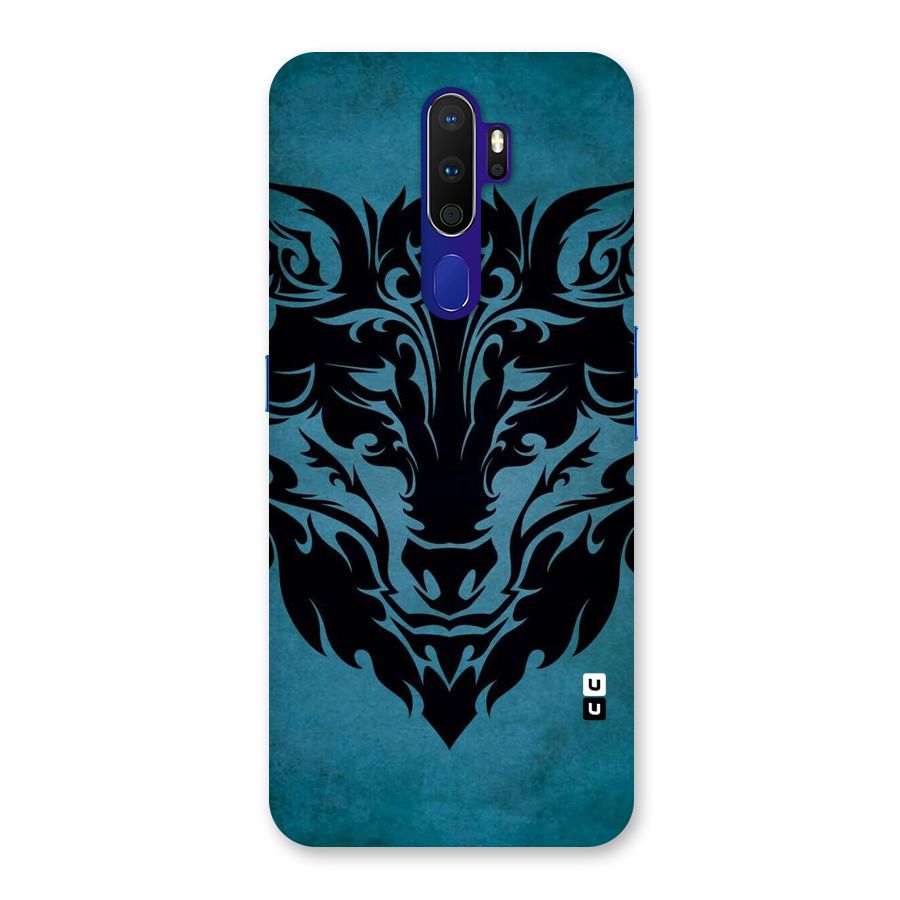 Black Artistic Wolf Back Case for Oppo A9 (2020)