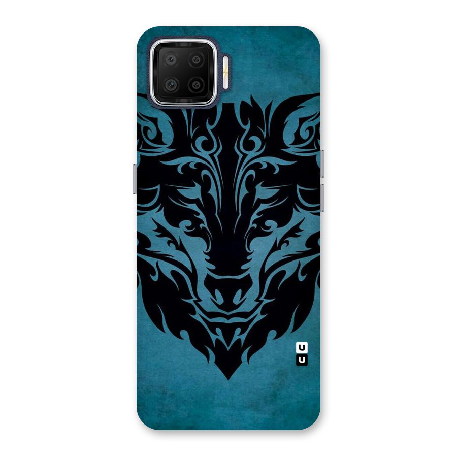 Black Artistic Wolf Back Case for Oppo F17