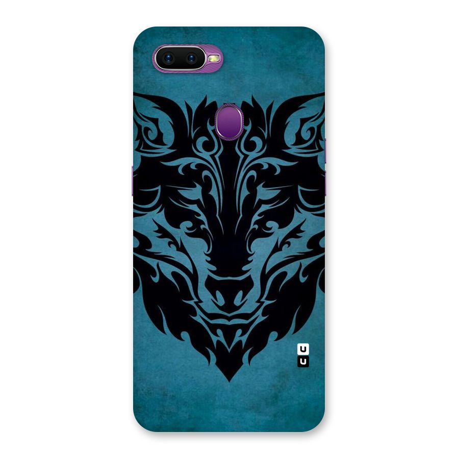 Black Artistic Wolf Back Case for Oppo F9