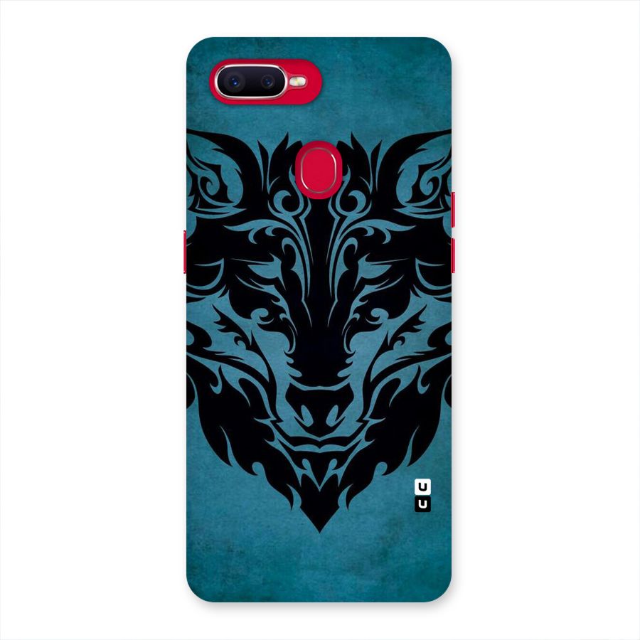 Black Artistic Wolf Back Case for Oppo F9 Pro