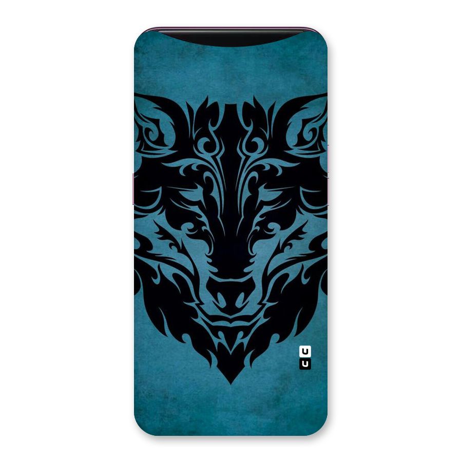 Black Artistic Wolf Back Case for Oppo Find X
