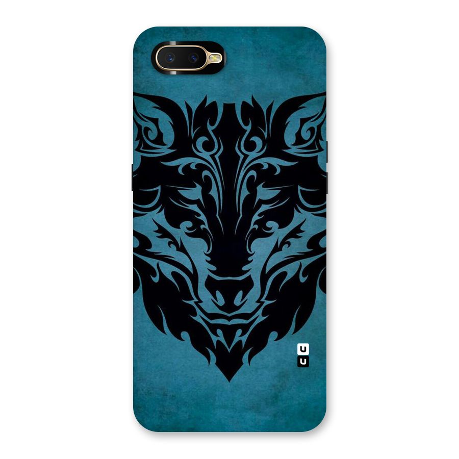 Black Artistic Wolf Back Case for Oppo K1