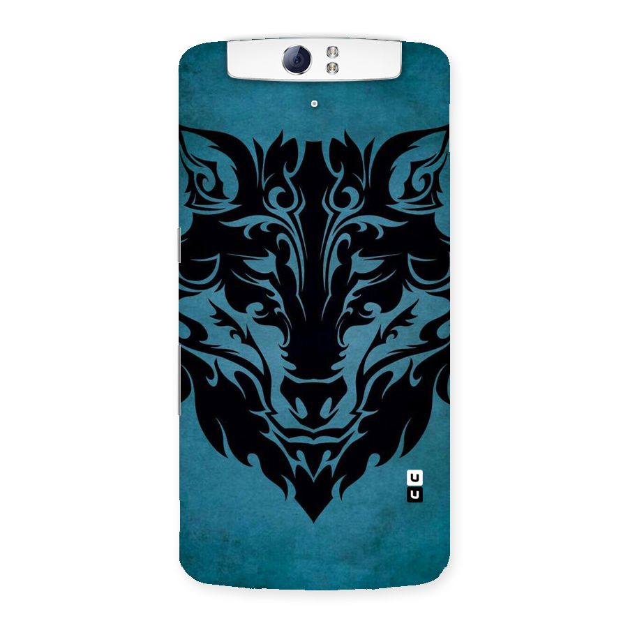 Black Artistic Wolf Back Case for Oppo N1