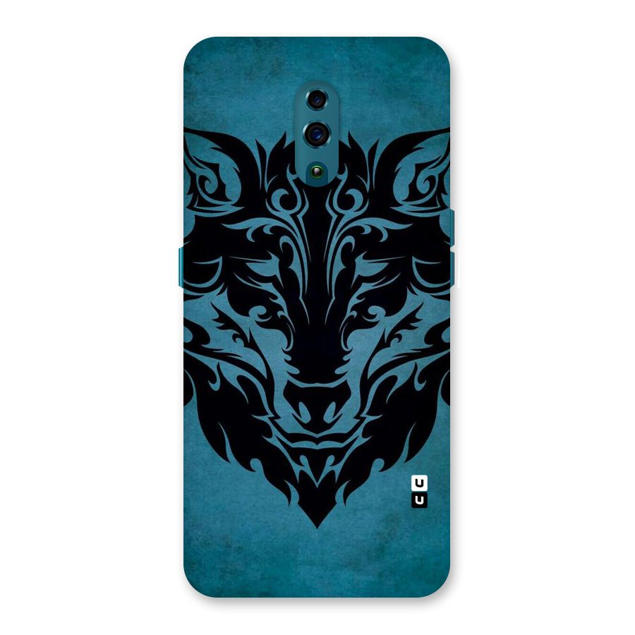 Black Artistic Wolf Back Case for Oppo Reno