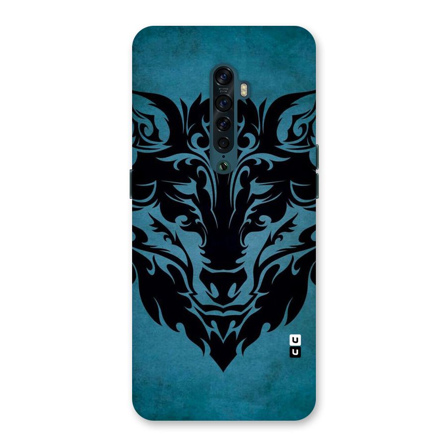 Black Artistic Wolf Back Case for Oppo Reno2