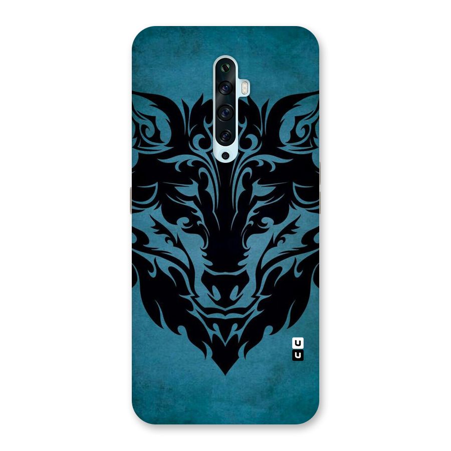 Black Artistic Wolf Back Case for Oppo Reno2 Z