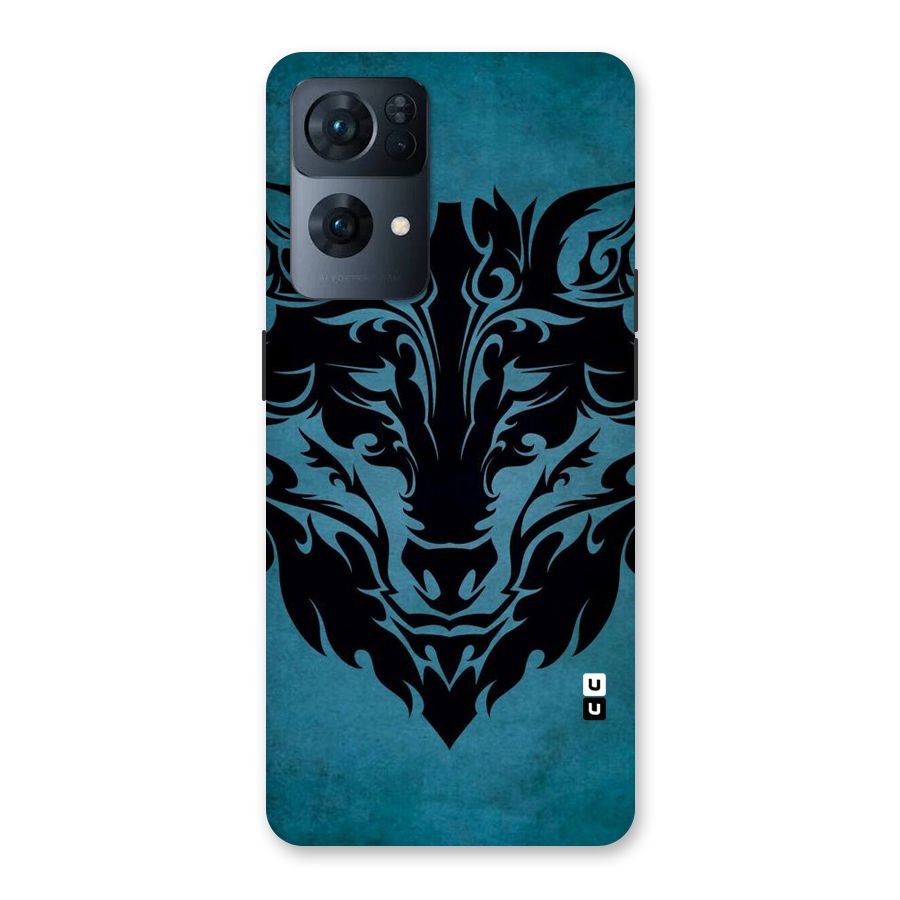 Black Artistic Wolf Back Case for Oppo Reno7 Pro 5G