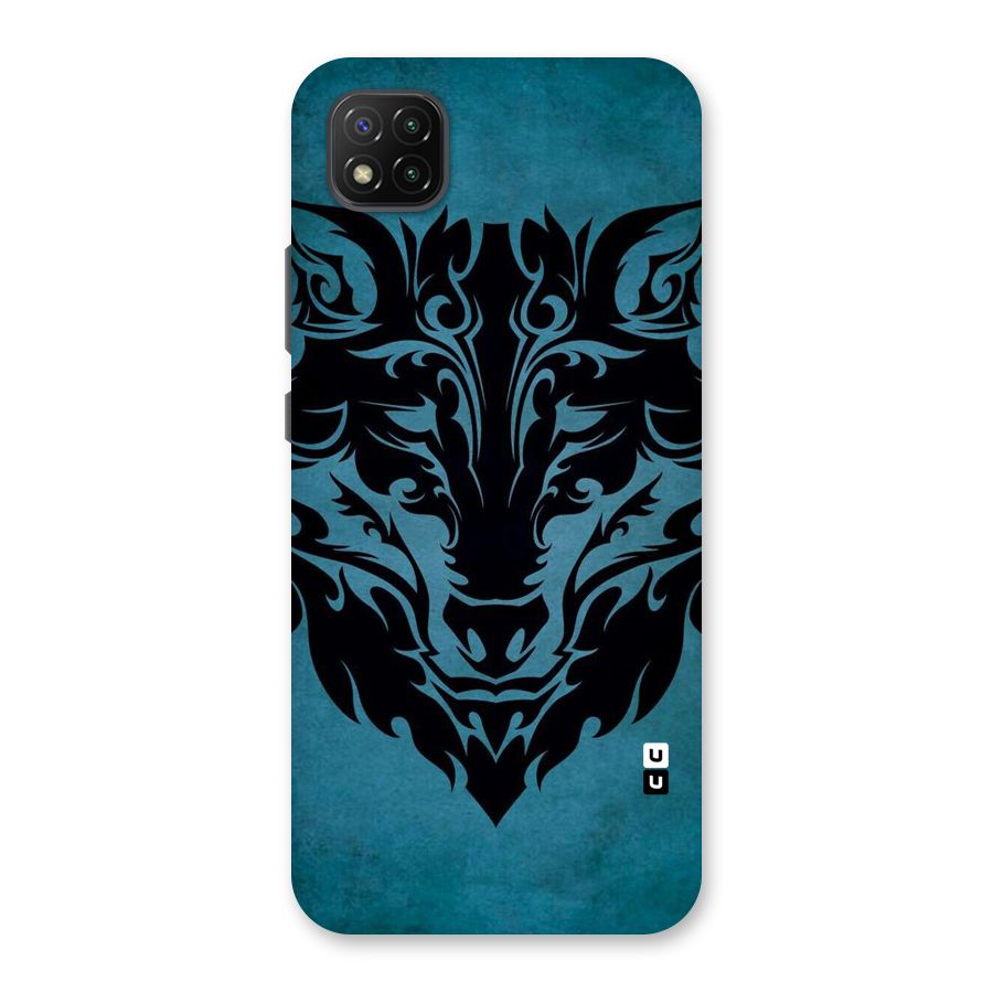Black Artistic Wolf Back Case for Poco C3