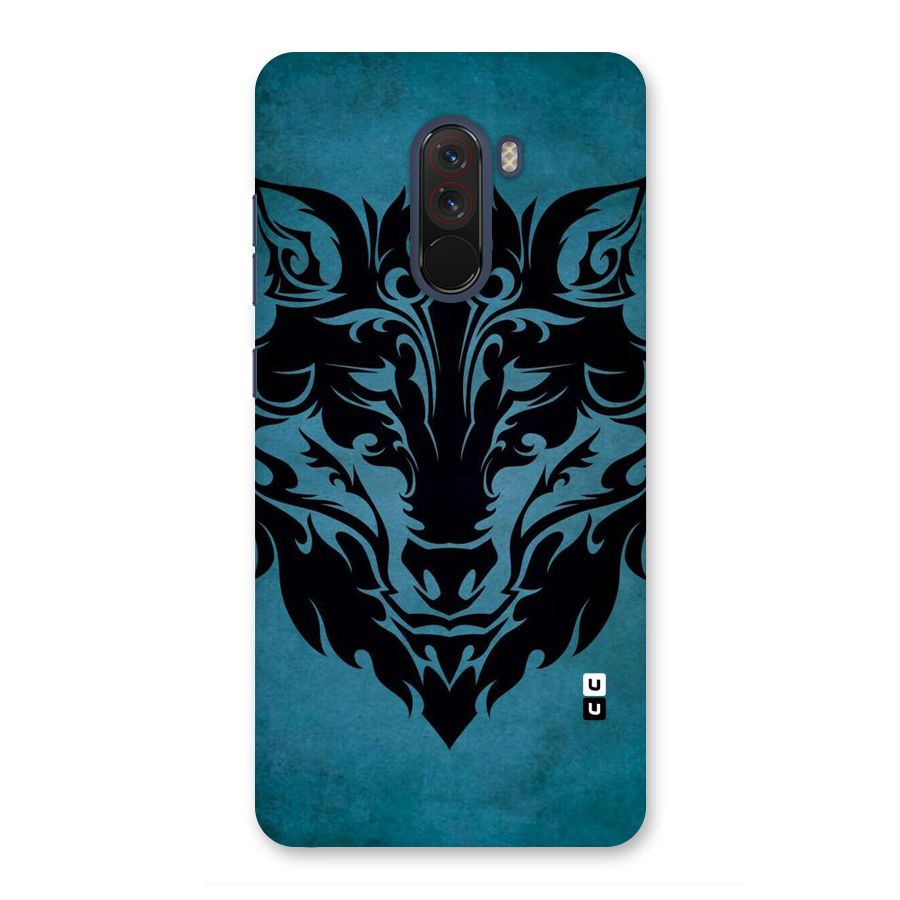 Black Artistic Wolf Back Case for Poco F1