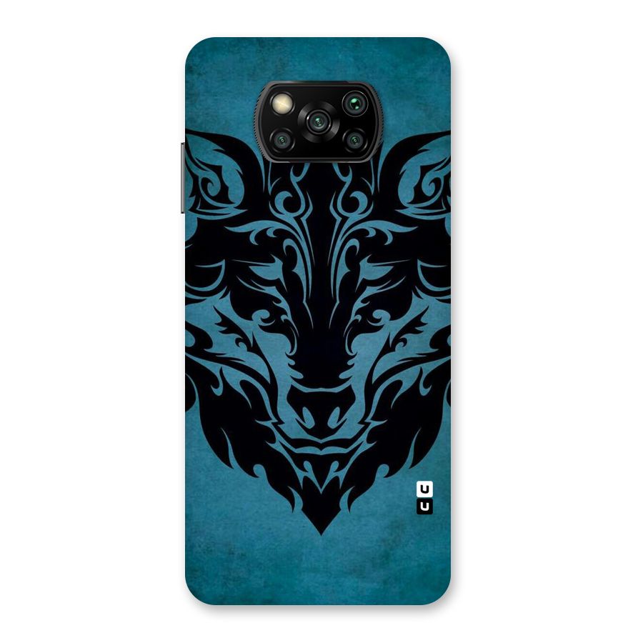 Black Artistic Wolf Back Case for Poco X3