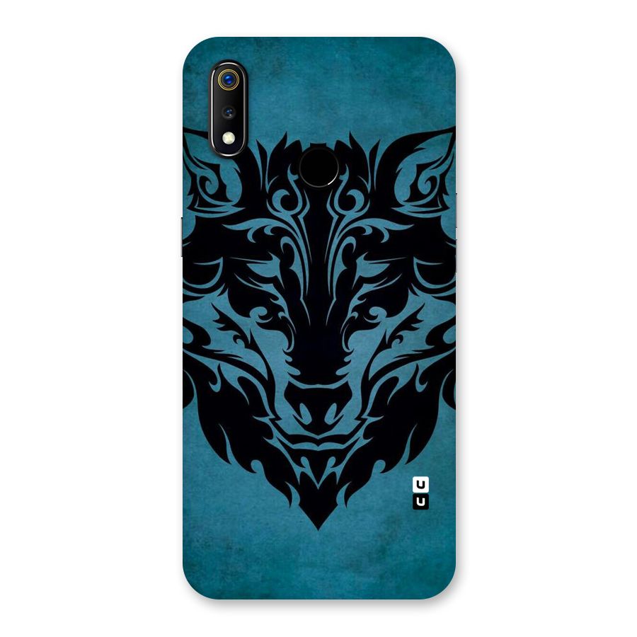 Black Artistic Wolf Back Case for Realme 3