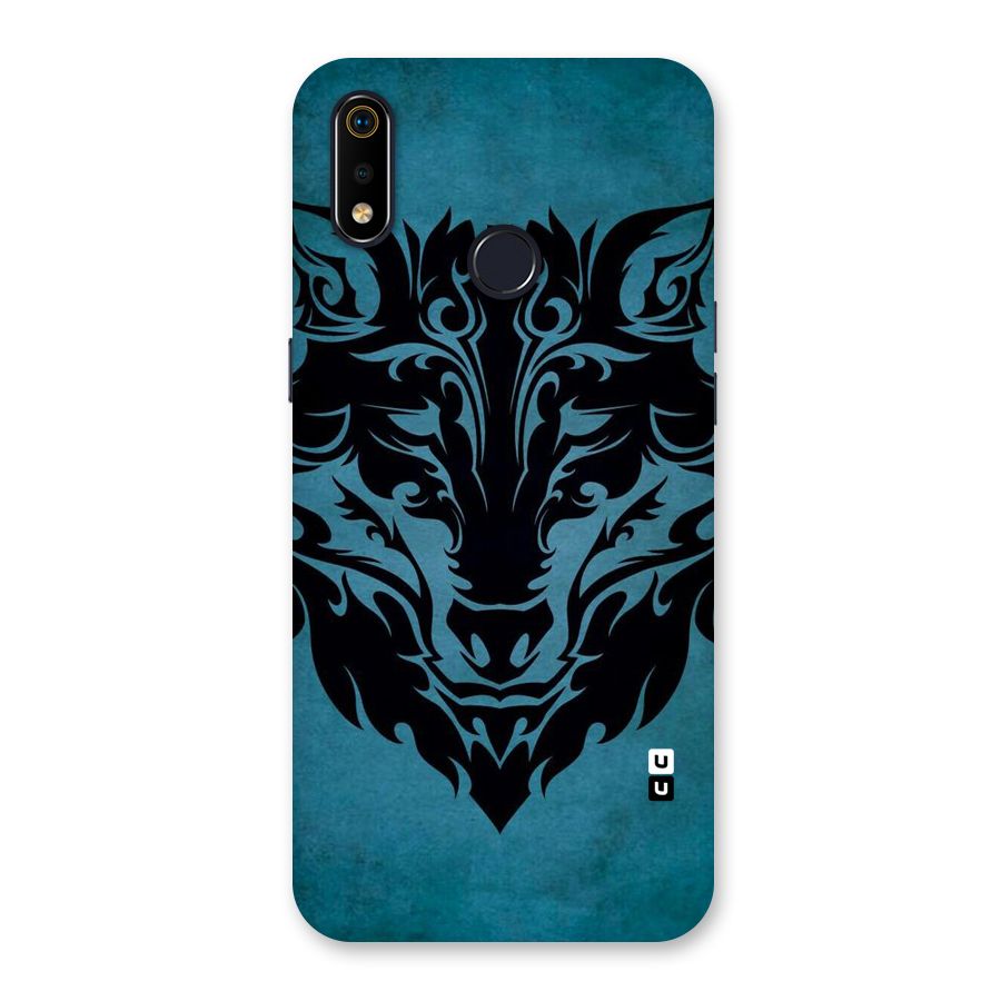 Black Artistic Wolf Back Case for Realme 3i
