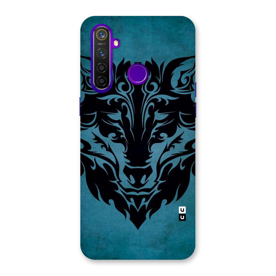 Black Artistic Wolf Back Case for Realme 5 Pro