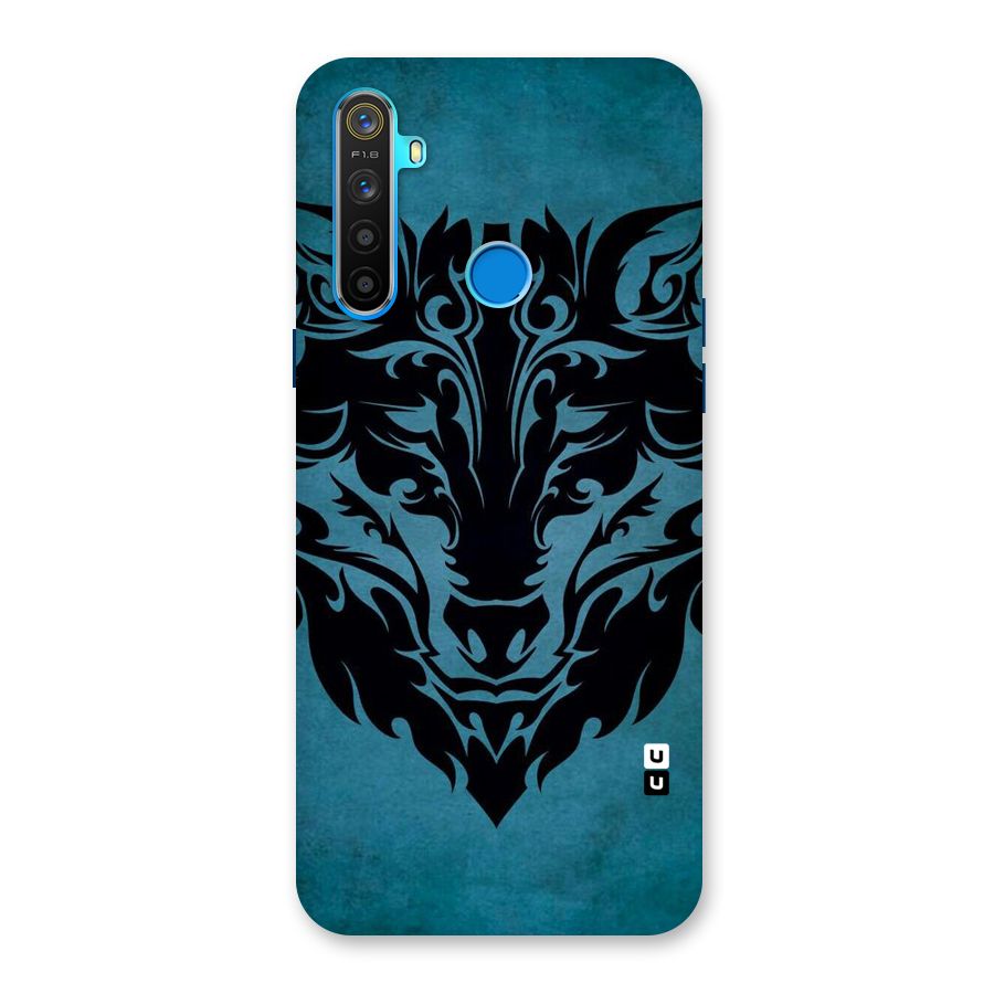 Black Artistic Wolf Back Case for Realme 5s