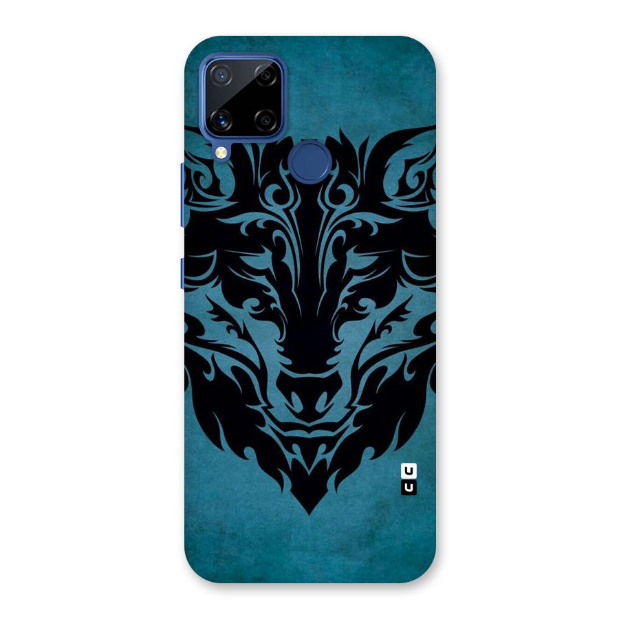 Black Artistic Wolf Back Case for Realme C15