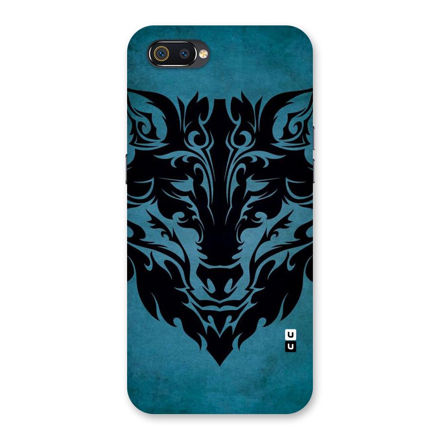 Black Artistic Wolf Back Case for Realme C2