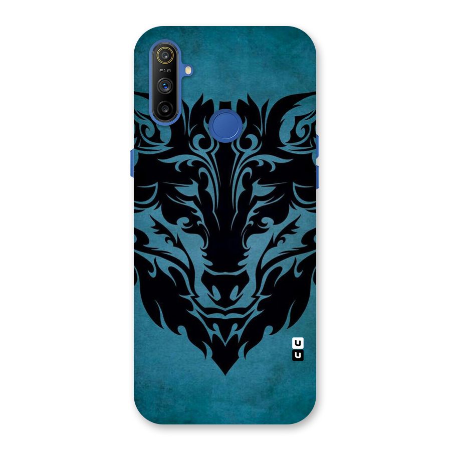 Black Artistic Wolf Back Case for Realme Narzo 10A