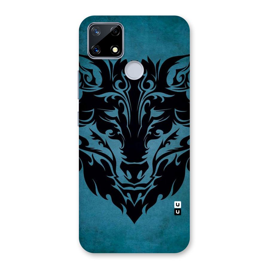 Black Artistic Wolf Back Case for Realme Narzo 20