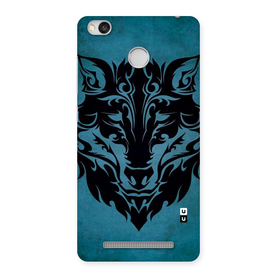 Black Artistic Wolf Back Case for Redmi 3S Prime
