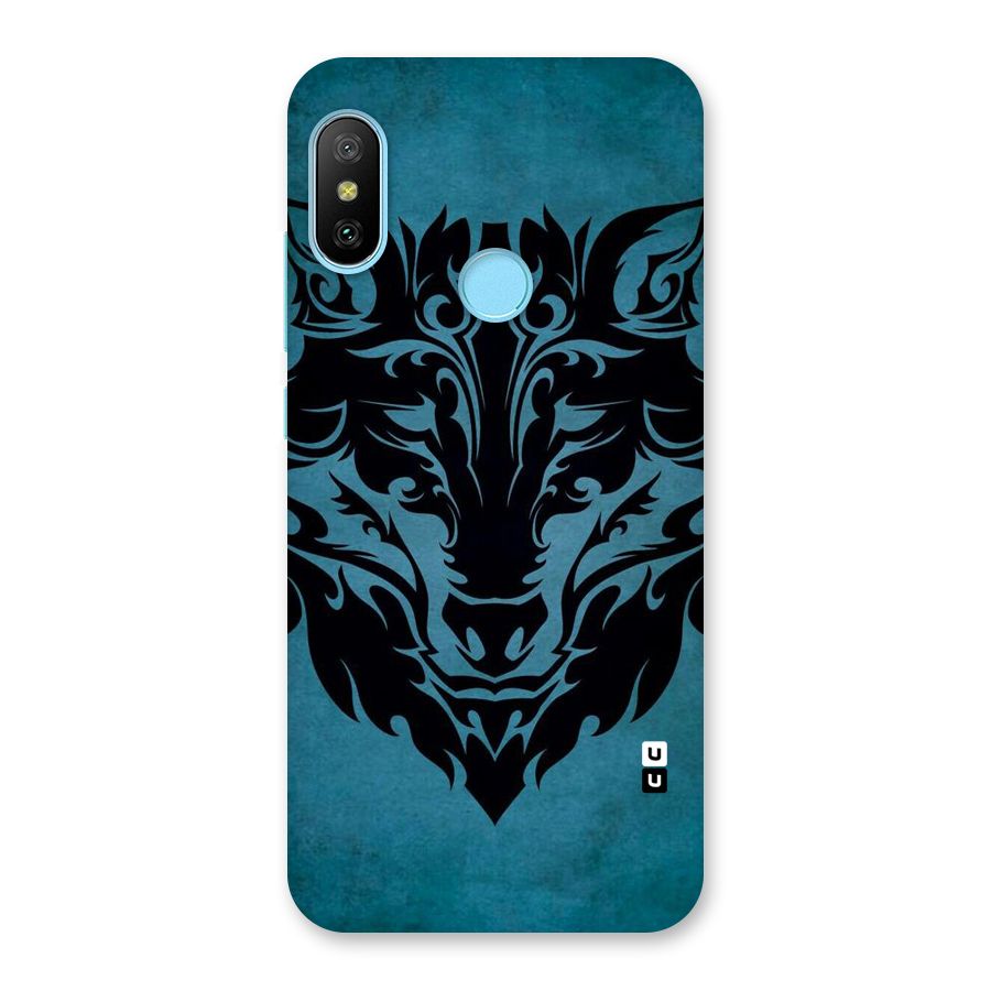 Black Artistic Wolf Back Case for Redmi 6 Pro