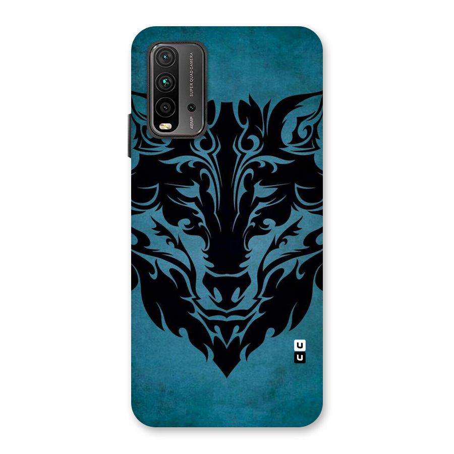 Black Artistic Wolf Back Case for Redmi 9 Power