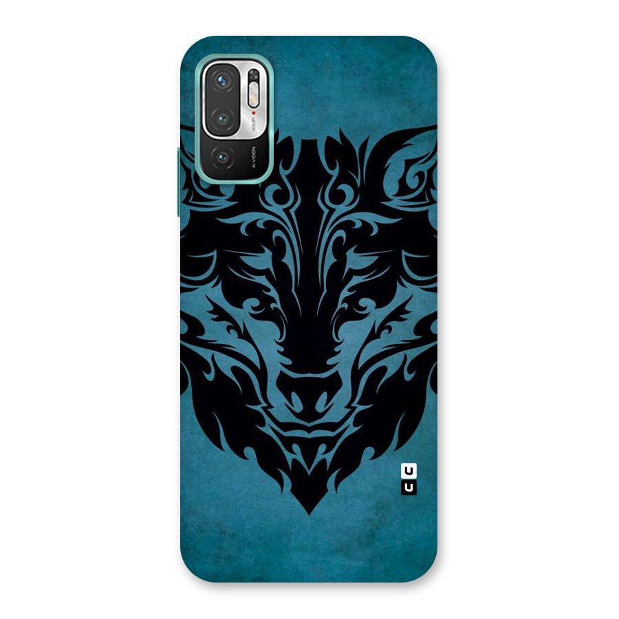 Black Artistic Wolf Back Case for Redmi Note 10T 5G