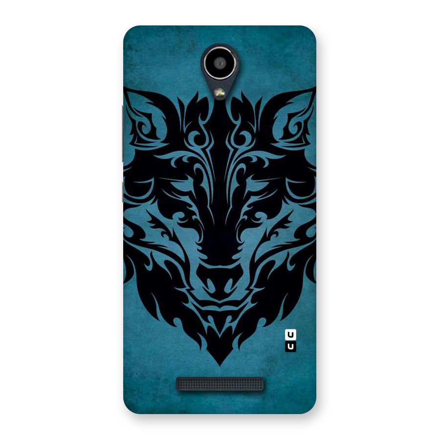 Black Artistic Wolf Back Case for Redmi Note 2