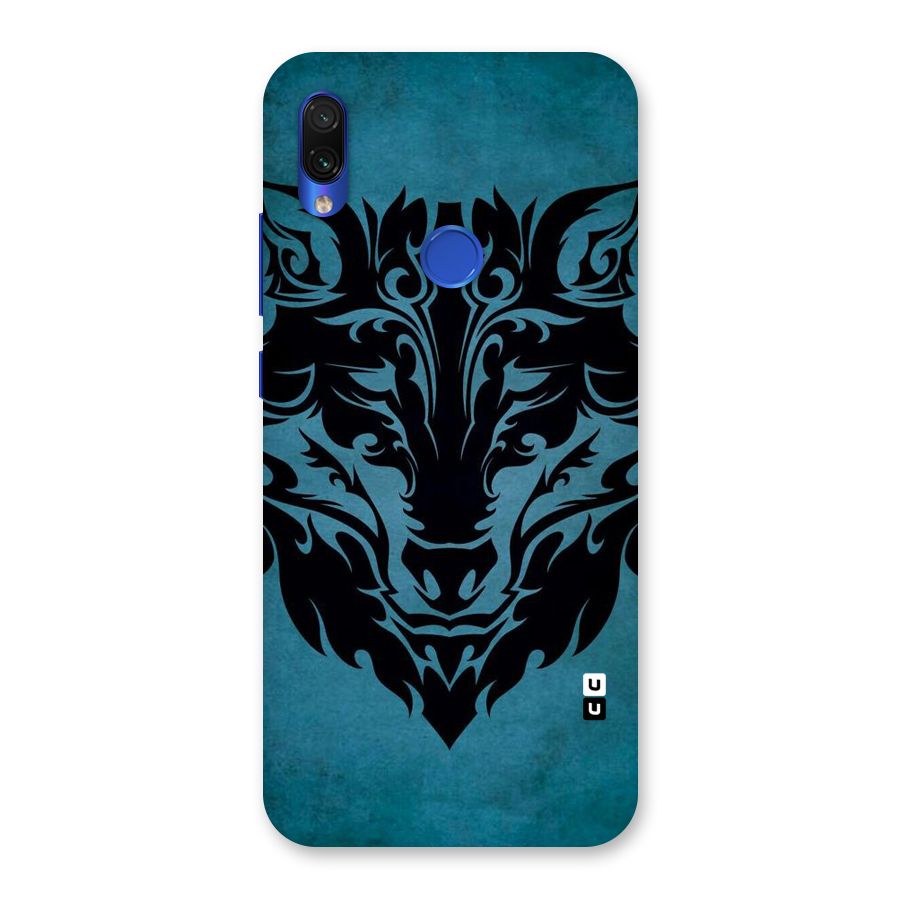 Black Artistic Wolf Back Case for Redmi Note 7S