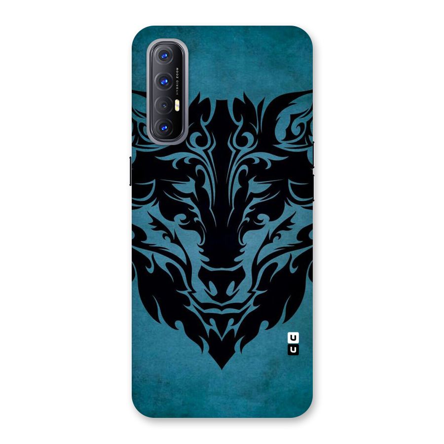 Black Artistic Wolf Back Case for Reno3 Pro