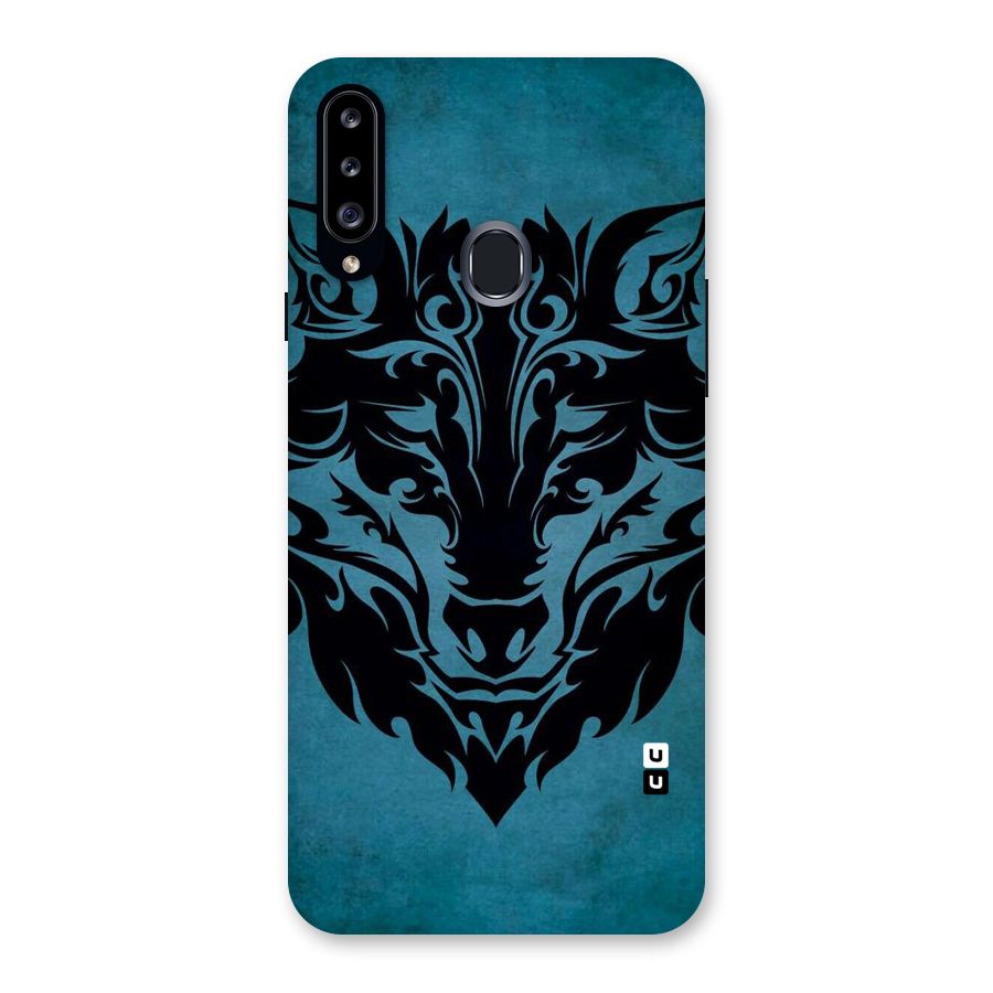 Black Artistic Wolf Back Case for Samsung Galaxy A20s