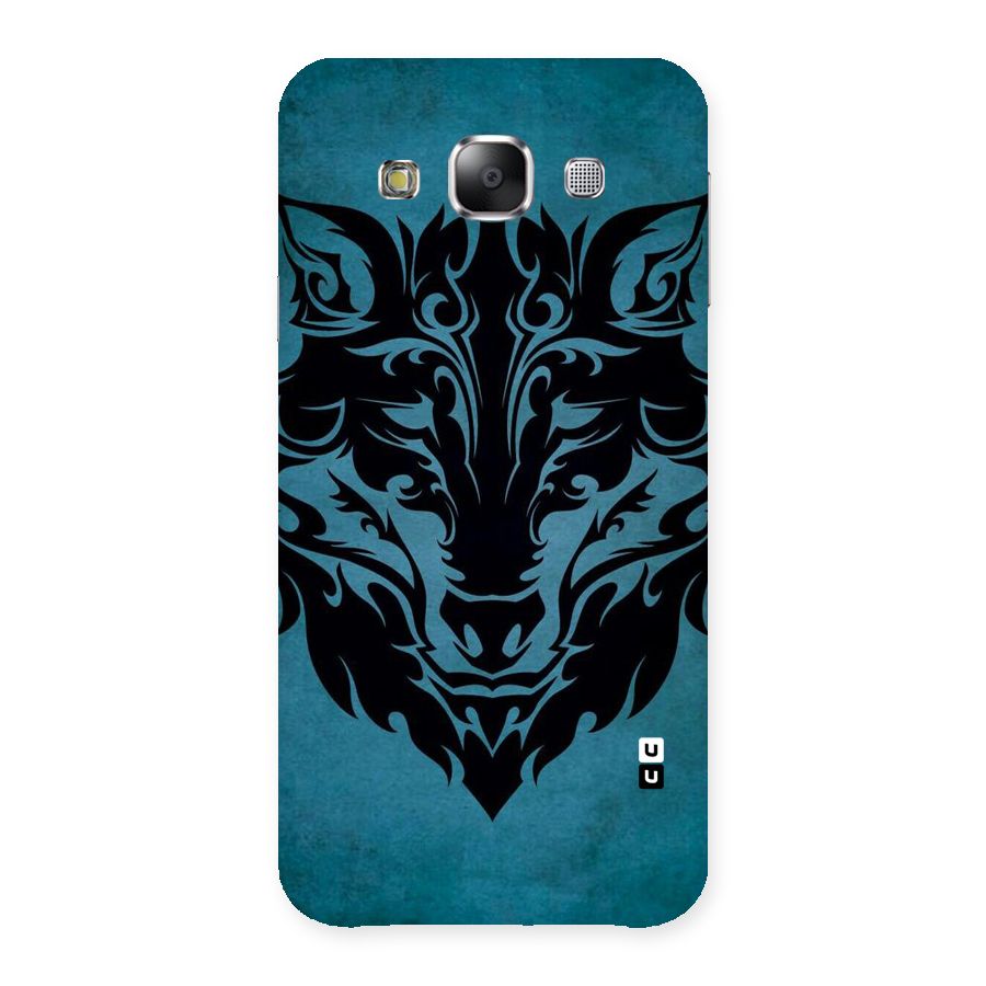 Black Artistic Wolf Back Case for Samsung Galaxy E5