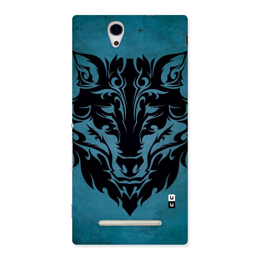 Black Artistic Wolf Back Case for Sony Xperia C3