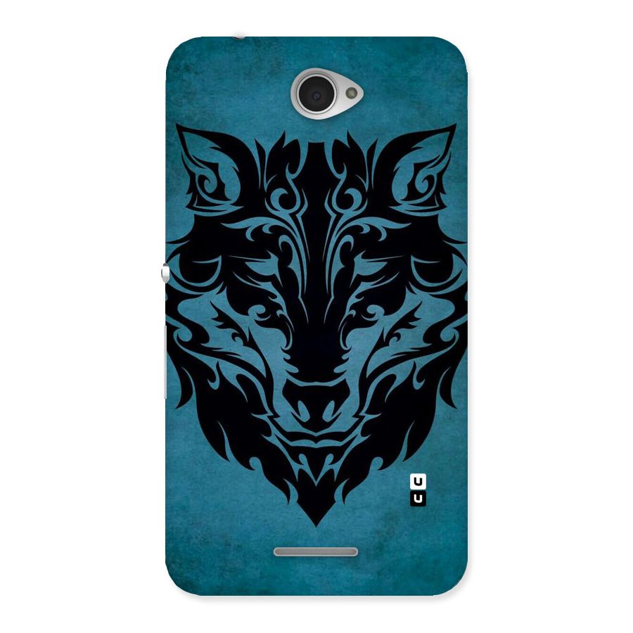 Black Artistic Wolf Back Case for Sony Xperia E4