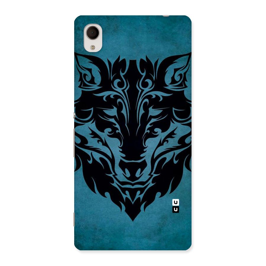 Black Artistic Wolf Back Case for Sony Xperia M4
