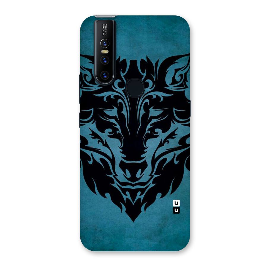 Black Artistic Wolf Back Case for Vivo V15