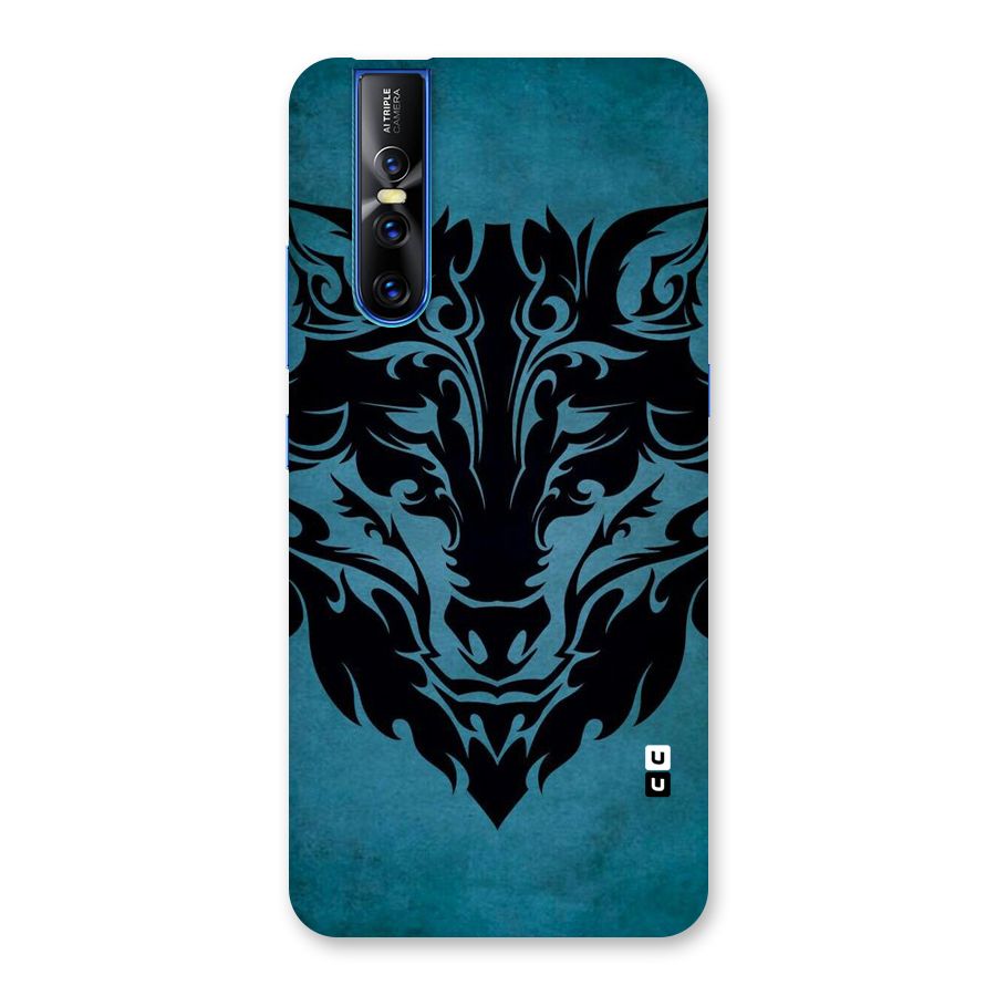 Black Artistic Wolf Back Case for Vivo V15 Pro