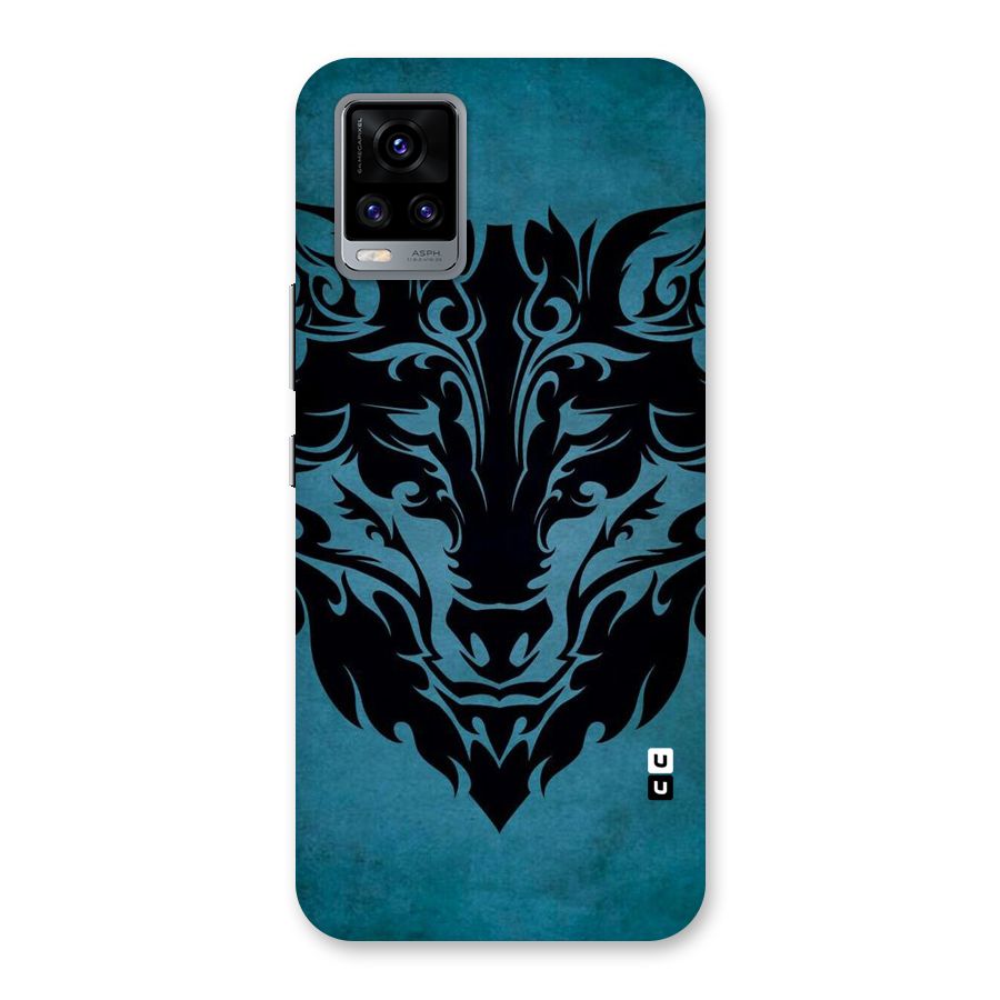 Black Artistic Wolf Back Case for Vivo V20