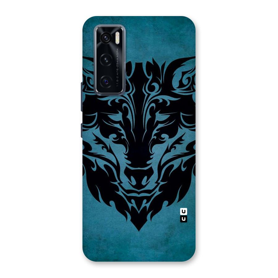 Black Artistic Wolf Back Case for Vivo V20 SE
