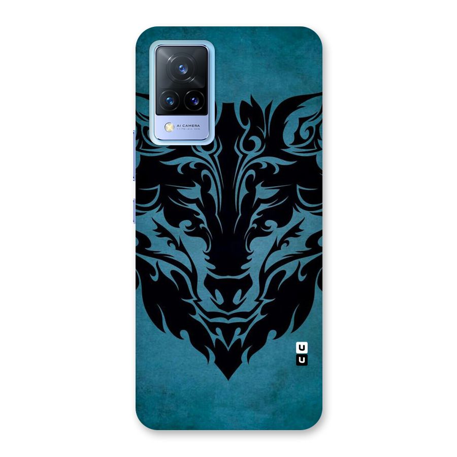Black Artistic Wolf Back Case for Vivo V21 5G
