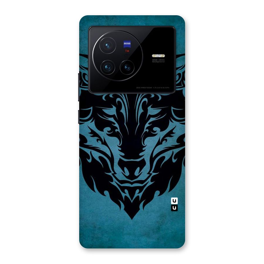 Black Artistic Wolf Back Case for Vivo X80
